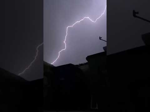 Extreme Weather: Terrifying Lightning & Hail Storm