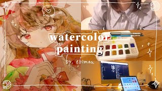 冬のイラストレーターの日常☃️🖊️爆買いでQOL爆あがり❤️‍🔥🛍️プチスランプの末水彩画に挑戦🎨🫧【Vlog】