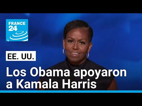 Discursos de los Obama marcados por apoyo a Harris y burlas hacia Trump • FRANCE 24 Español