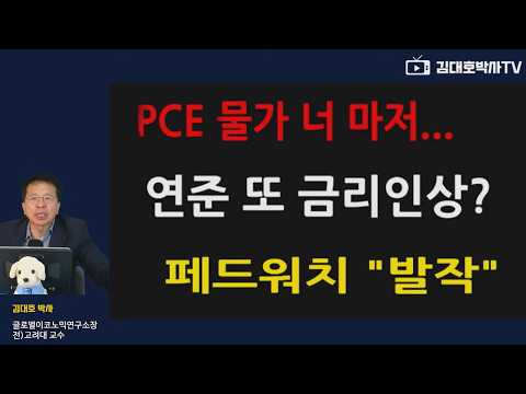 <strong>PCE</strong> 물가지수 연준 또 금리인상 ...#김대호박사 #페드워치