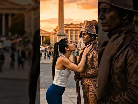 Paris Street Prank goes CRAZY! 🇫🇷🏃‍♀️#livingstatue #prank #jumpscare #paris