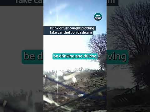Drink driver caught plotting fake car theft on dash cam | ITV News