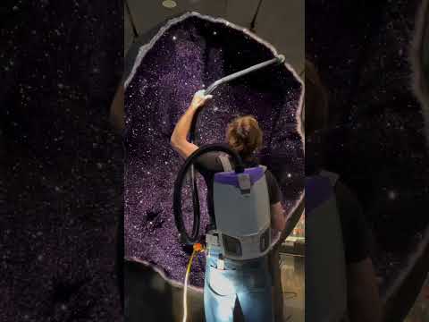 How a museum cleans a gigantic amethyst geode