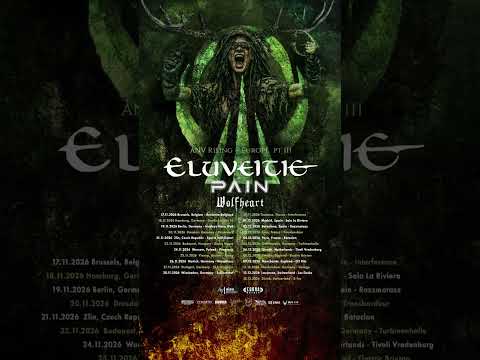 🔥 Tickets are on sale, people! 🎫 #PAINband #Eluveitie #Wolfheart #EuropeanTour2026
