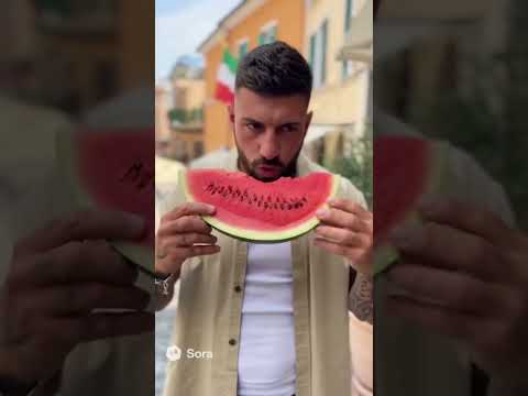 L’anguria è come l’italia? #ai #sora #anguria #italia #semi