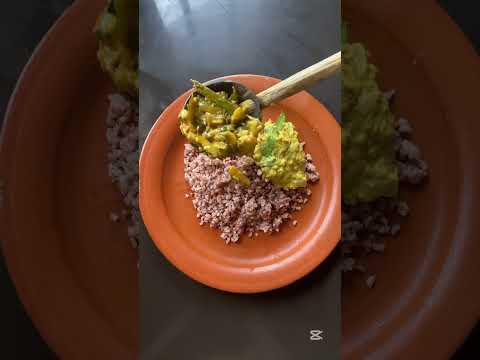 කරවිල පරිප්පු මාලු මිරිසට රතු බත් එක්ක🥰