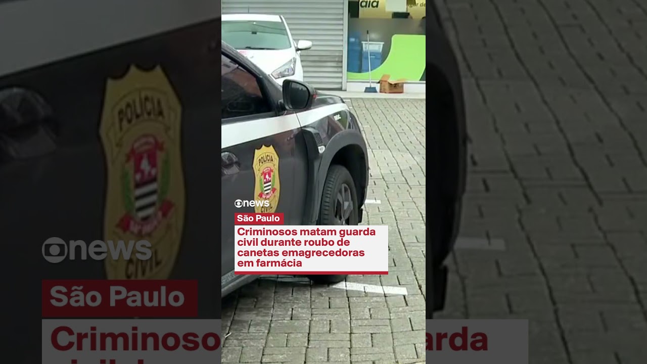 Criminosos matam guarda civil durante roubo de canetas emagrecedoras em farmácia em São Paulo