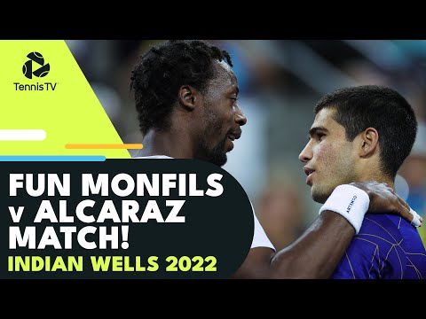 Tennis 🎾 Fun Gael Monfils vs Carlos Alcaraz Match! | Indian Wells 2022 Highlights