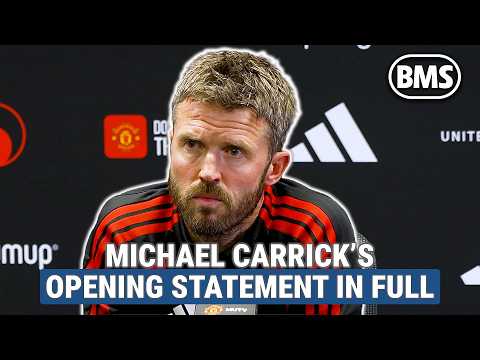“I'M NOT ENTITLED TO BE HERE!” 💔 Michael Carrick's emotional opening statement in FULL