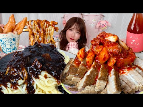 【大食い】韓国ジャージャー麺【もえあず】