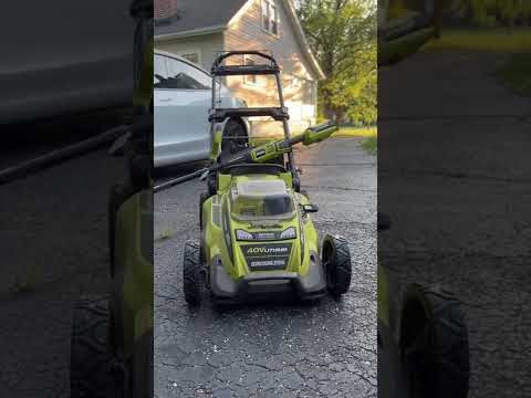 Mow Electric with the Ryobi Electric Lawn Mower #shorts