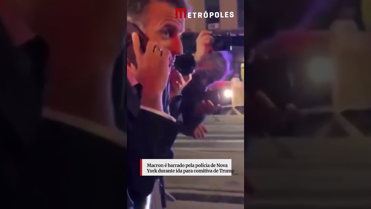 Macron é barrado pela polícia de Nova York durante ida para comitiva de Trump