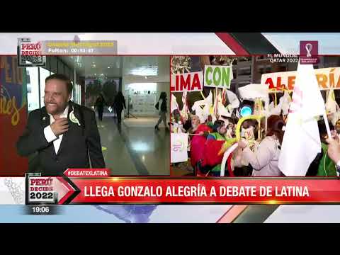 #DebateXLatina  El candidato Gonzalo Alegría llega a las instalaciones de Latina