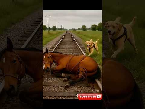 animal warnig human to save horse#animals #rescue #dog #wildliferescue #automobile #rescueefforts