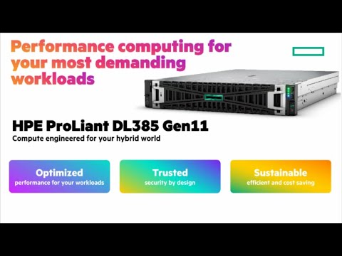 HPE ProLiant DL385 Gen11 - performance compute, engineered for your hybrid world | Short Take