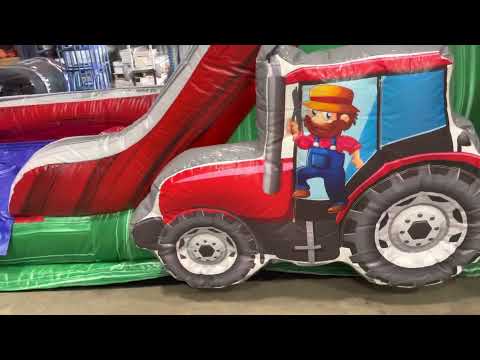 Farm combo bounce house rental from About to bounce inflatables.