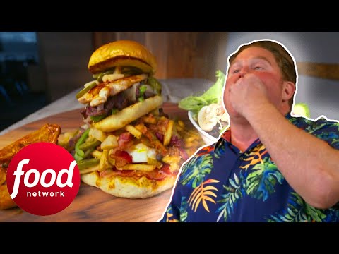 Casey Beaten By SALAD In 4-Pound Feast Challenge | Man V. Food