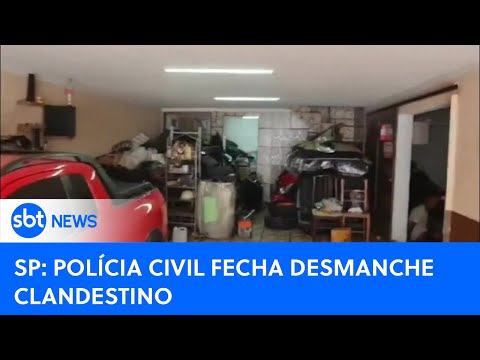 Polícia descobre desmanche clandestino na zona norte de São Paulo | #SBTNewsnaTV (22/02/24)