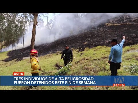8 horas les tomó a los Bomberos de Guaranda combatir un incendio forestal