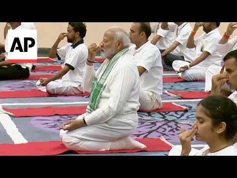 Modi celebrates International Yoga Day in Srinagar