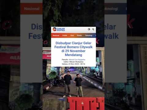 Disbudpar Cianjur Gelar Festival Bomero Citywalk di 29 November Mendatang