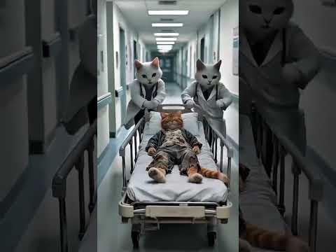 The kitten was very worried because his father cat is very sick | #cat #kitten #worried #shortsfeeds