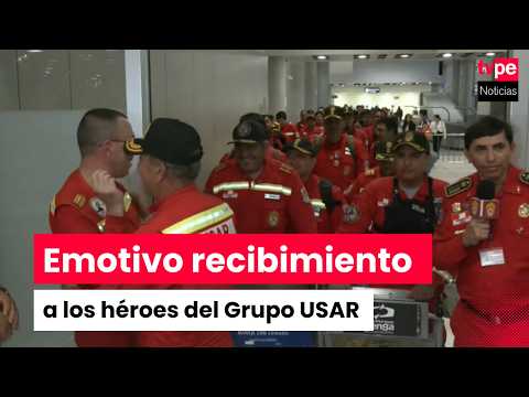 Con honores regresa a Perú el Grupo USAR tras rescates en Venezuela