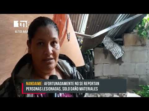 Nandaime: Árbol cae en vivienda y deja daños materiales - Nicaragua