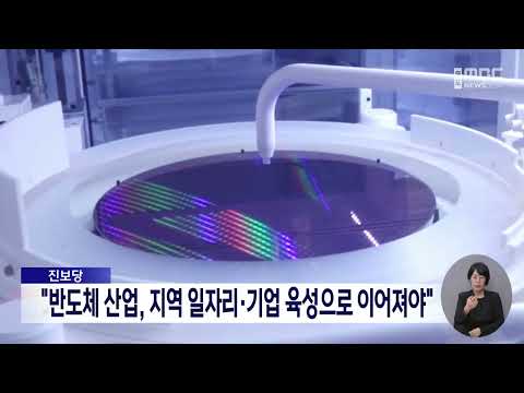 <strong>진보당</strong> "반도체 산업, 지역 일자리·기업 육성으로 이어져야" [목포MBC 뉴스데스크]