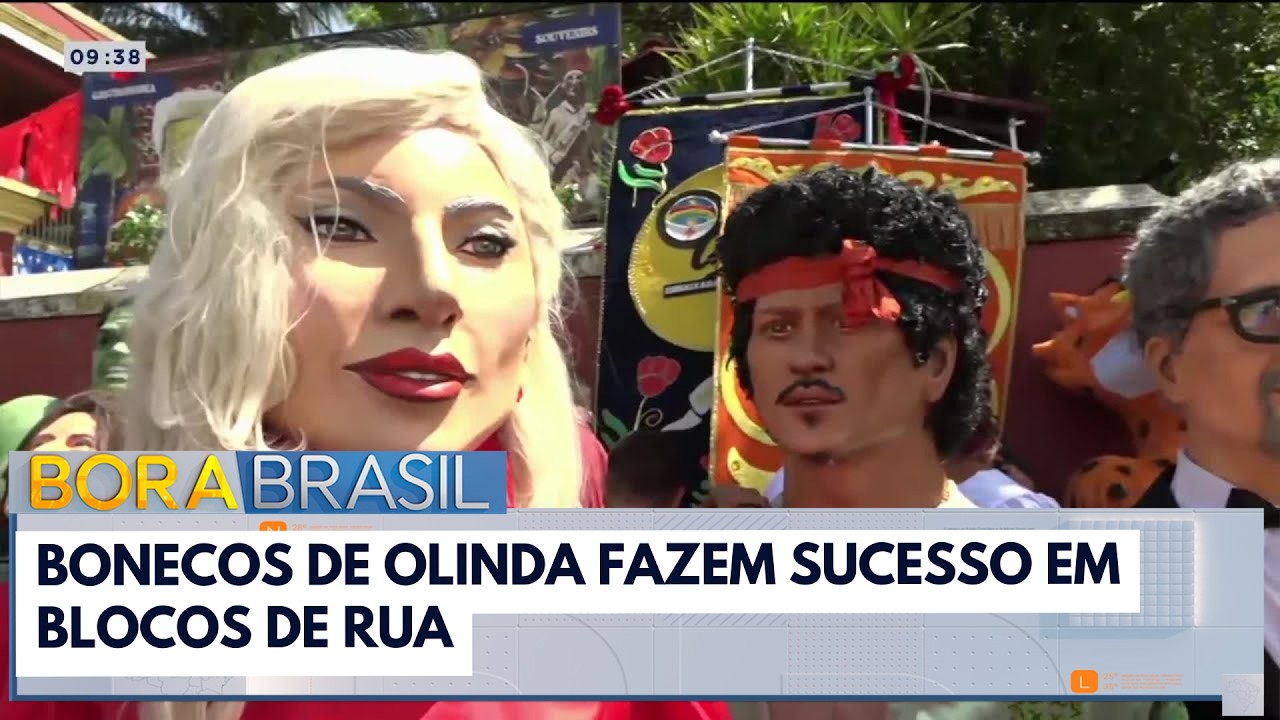 Bonecos de olinda fazem sucesso em blocos de rua | Bora Brasil