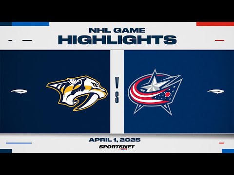 NHL Highlights | Predators vs. Blue Jackets - April 1, 2025