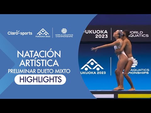 Highlights | Mundial de Natacio?n Fukuoka 2023 | Natacio?n arti?stica preliminar dueto libre mixto