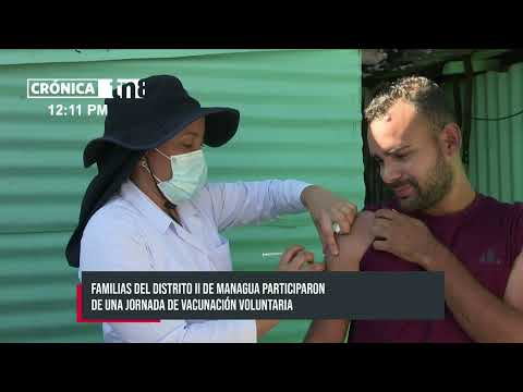 Familias del Distrito II de Managua participan en jornada de vacunación - Nicaragua