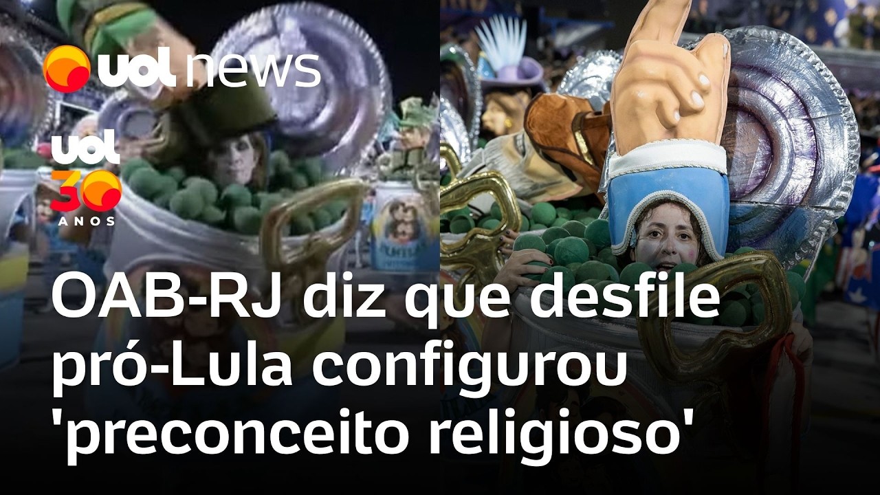 Lula no Carnaval: OAB-RJ diz que desfile da Acadêmicos de Niterói teve ‘preconceito religioso’