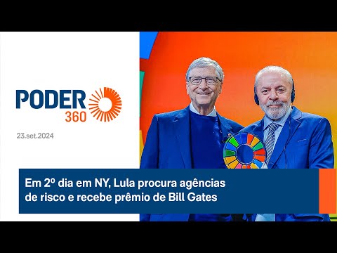 Em 2º dia em NY, Lula procura agências de risco e recebe prêmio de Bill Gates