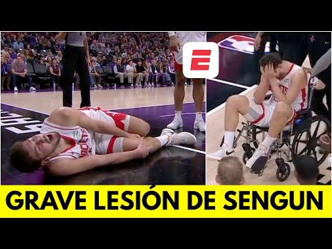 FUERTE LESIÓN de Alperen Sengun en el Houston Rockets vs Sacramento Kings | NBA
