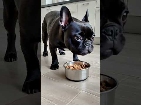 the dog is eating  #cute