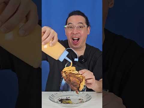 ASMRขาหมูกินหลายซอส!หมูกรอบชา