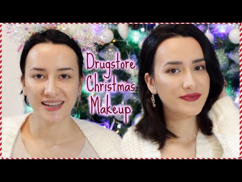 ENG: Christmas Day Drugstore Makeup & Outfit