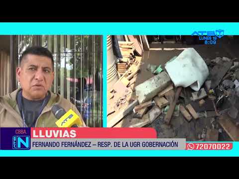 Fuertes lluvias dejaron 11 viviendas afectadas en el área rural de Cochabamba