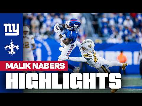 Highlights: Malik Nabers Top Plays vs. Saints | 2026 Regular Season Week 6 | New York Giants