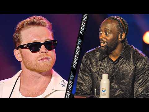 Terence Crawford tells Canelo to his face – IM TAKING YOUR BELTS at press conference!