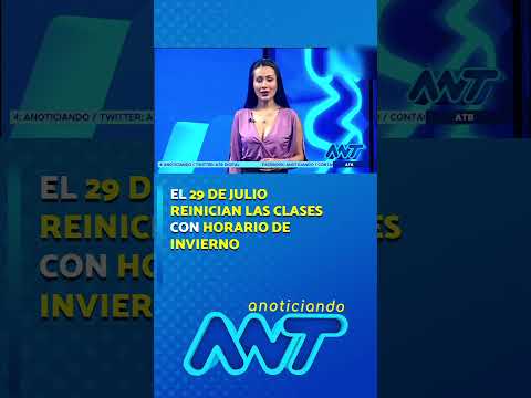 El 29 de julio reinician las clases con horario de invierno