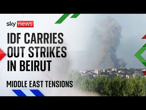 Watch live: Israel-Lebanon border as Israeli military carries out 'precise strikes' in Beirut