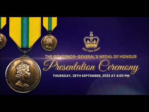 Governor General's Medal of Honour Presentation Ceremony - September 28, 2023