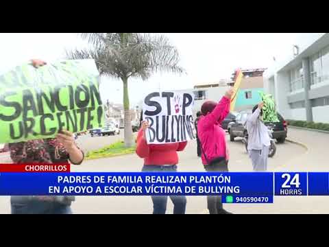 Chorrillos: madres de familia realizan plantón en apoyo de escolar víctima de bullying