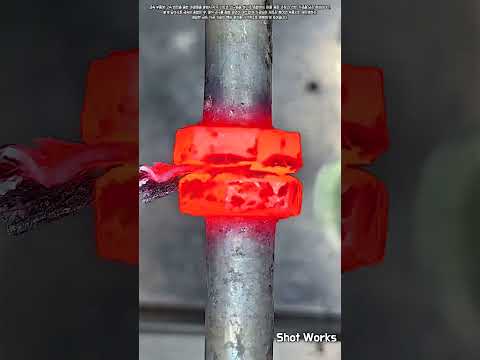 마찰열로 금속을 융합하고 선반으로 매끄럽게 가공하는 방법 #worker #process #metalworking #welding #machining