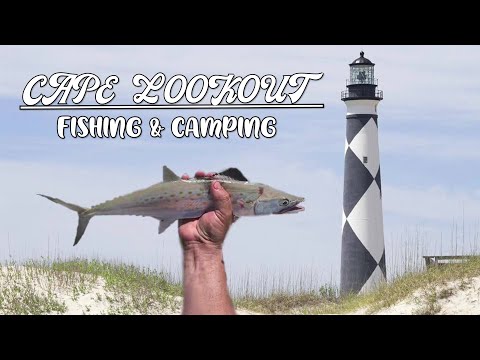 Camped at Cape Lookout | This Island was LOADED with Spanish Mackerel and Sharks | Non-Stop Hookups