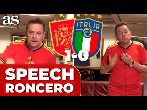 SPEECH de RONCERO tras el BAÑO DEL ESPAÑA 1 - ITALIA 0 en LA EURO ¡Super orgulloso!