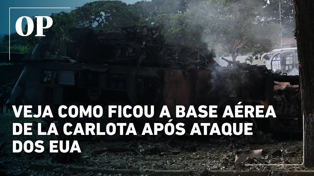 Veja como ficou a base área de La Carlota na Venezuela após ataque dos Estados Unidos